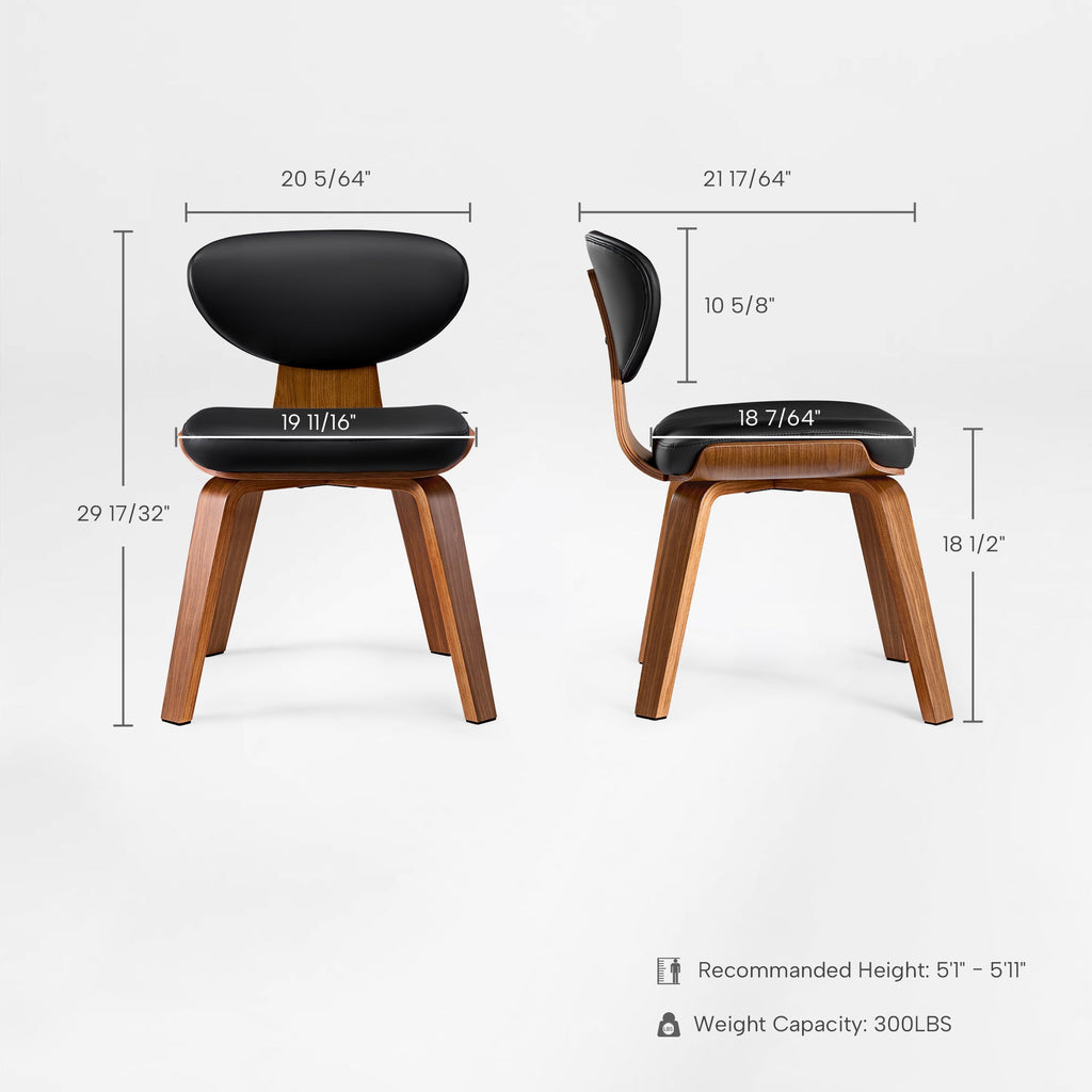 Belmar Leather Dining End Chairs, Set of 2