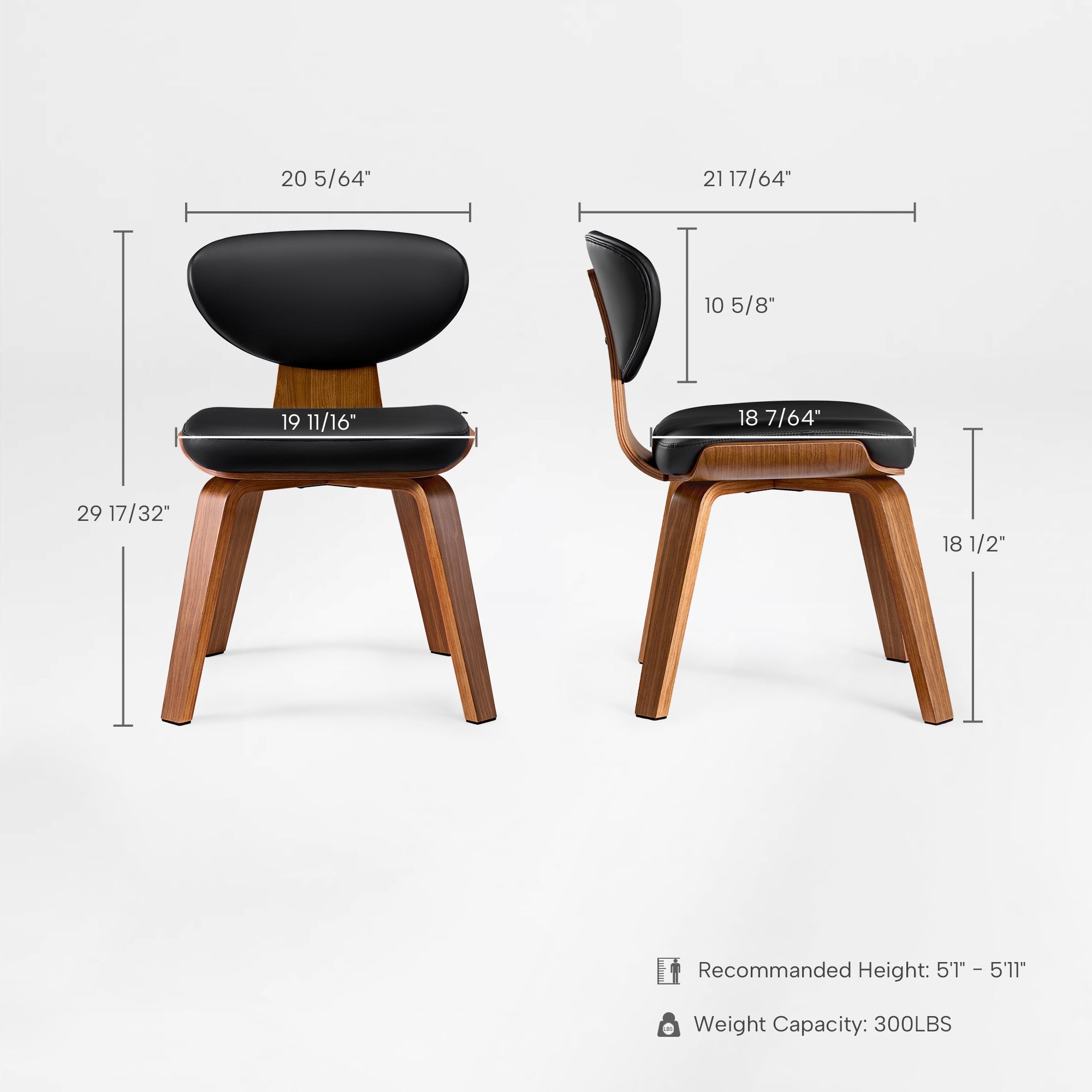 Belmar Leather Dining End Chairs, Set of 2