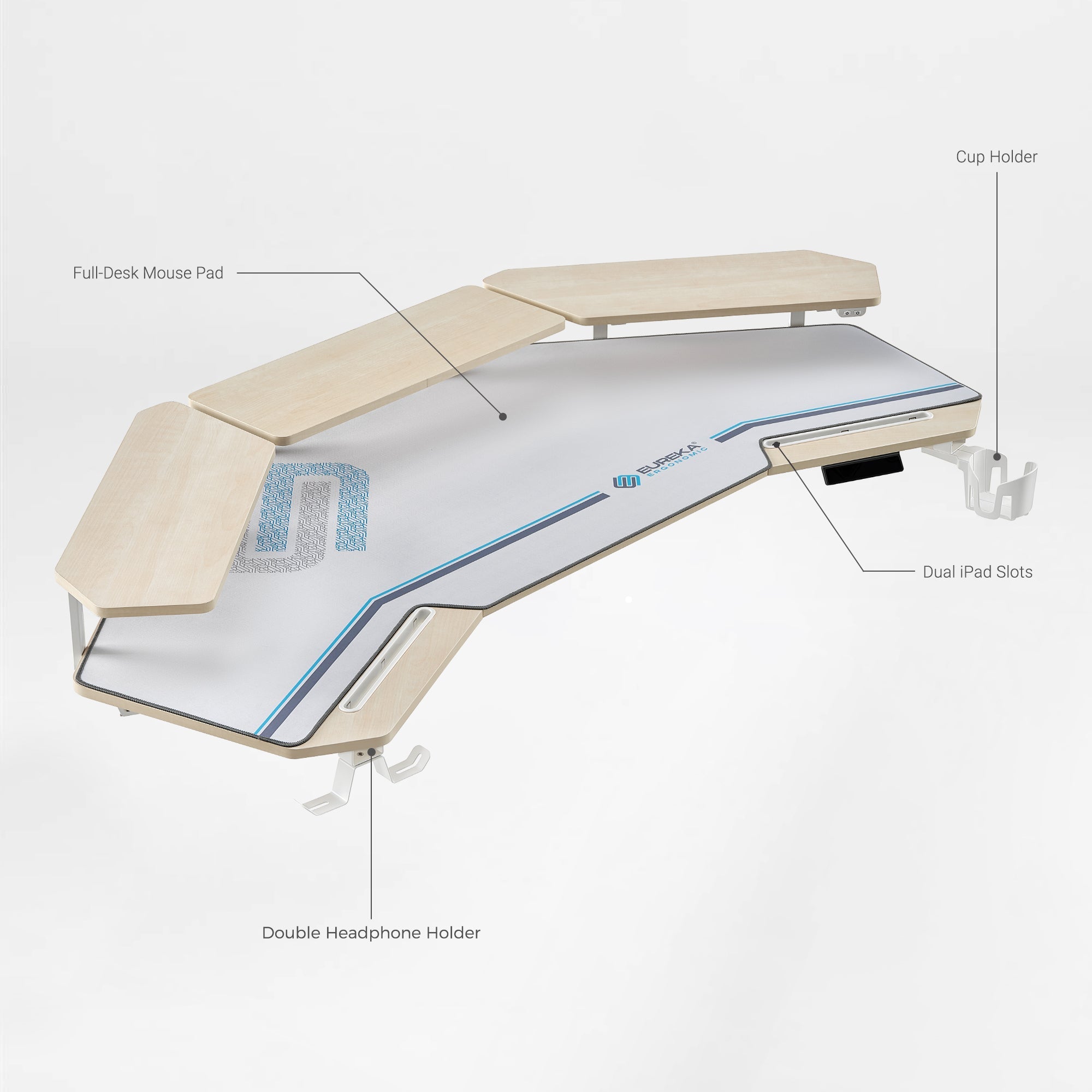 Aero Pro Wing Shaped Standing Desk (63"x23")