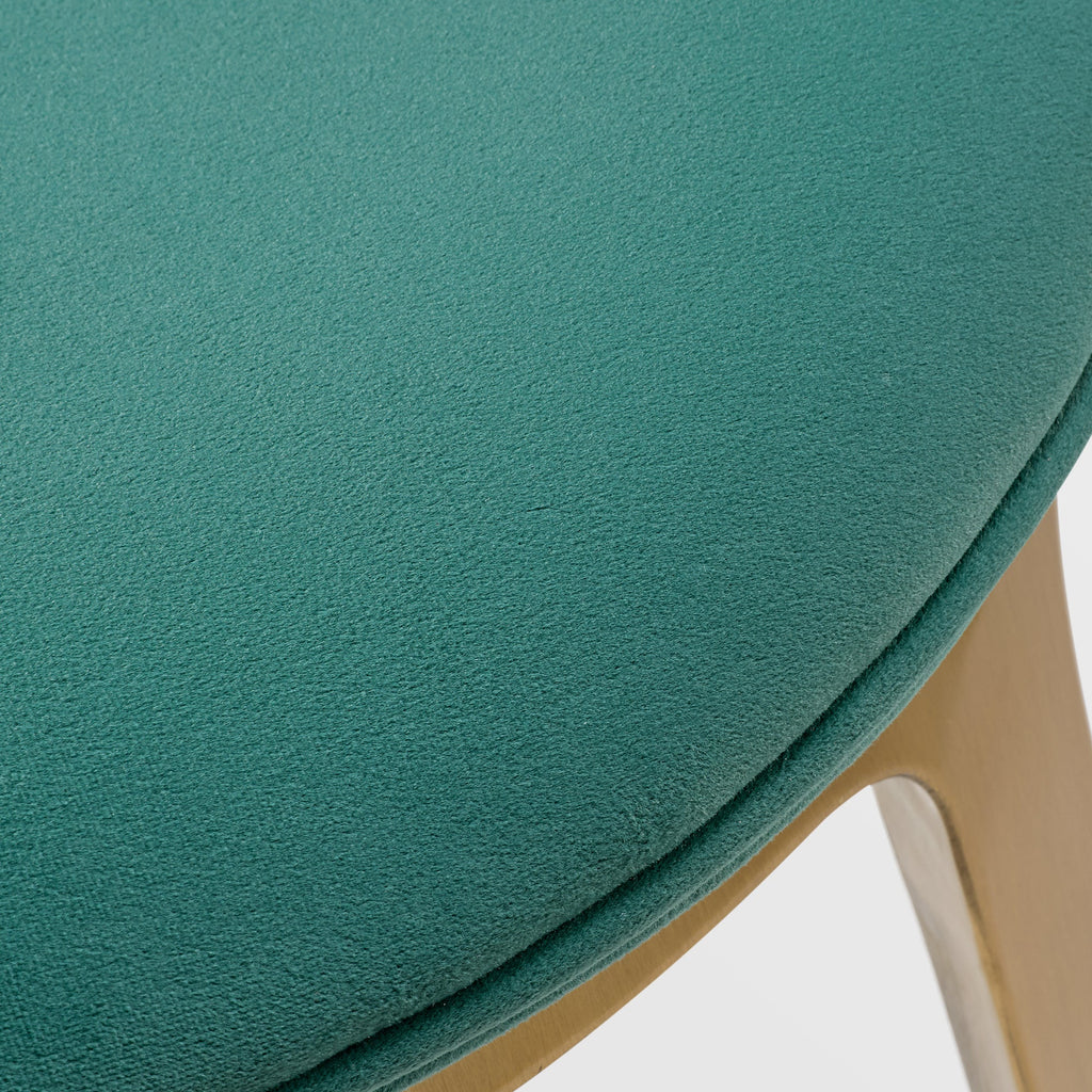 Kataleah, Velvet Dining Side Chairs Set of 2, Green