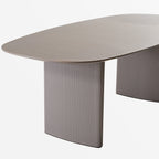 Stella, 86.06" Oval Dining Table, Gray