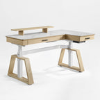 Ark Pro L-Shaped Standing Desk (sintered Stone, 63"x23")