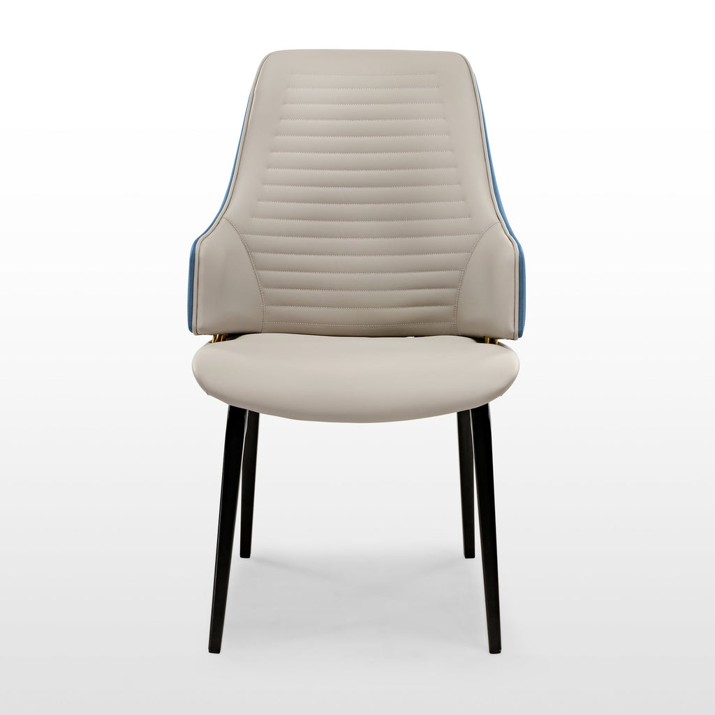 Juliet, Dining Arm Chairs Set of 2, Brown/blue