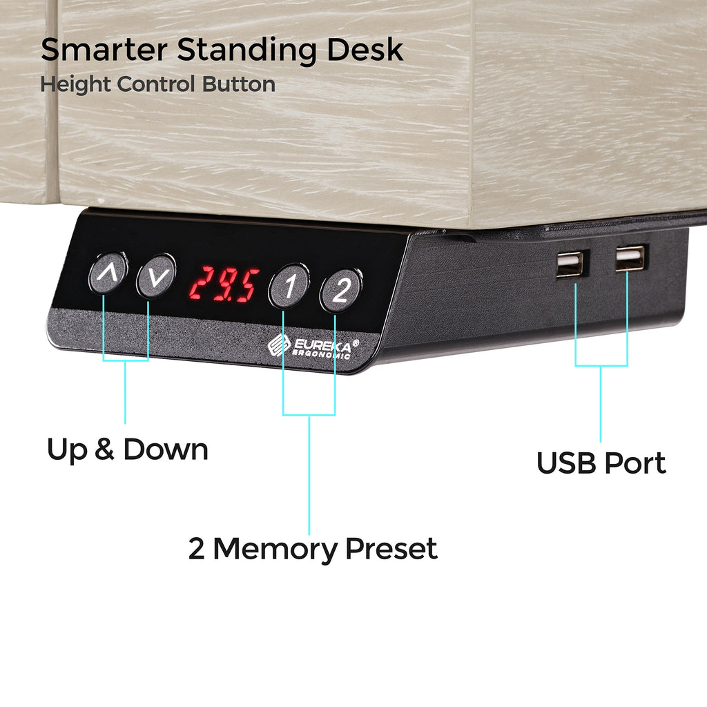 George, Slate Standing Desk, Artificial Marble Desktop (55"x23")