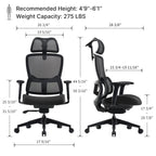 Lark, Adjustable Lumbar Ergonomic Office Chair