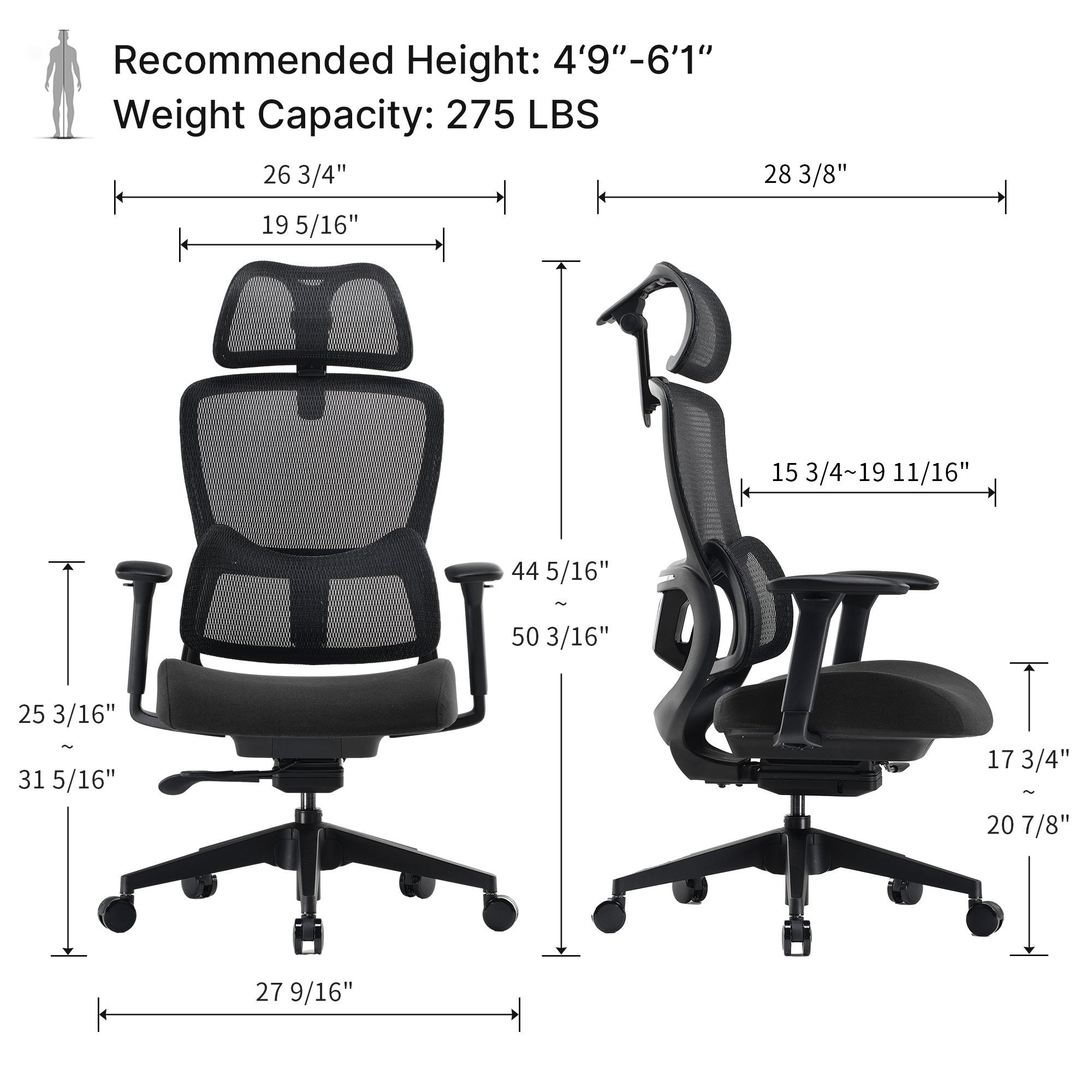 Lark, Adjustable Lumbar Ergonomic Office Chair