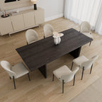 Chic, Upholstered Dining Side Chair Set of 2, Off-White