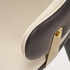 Anareli, Upholstered Dining Arm Chairs Set of 2,Beige and Dark Brown