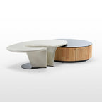 36" Round and Special-Shaped Coffee Table with Side Table Set