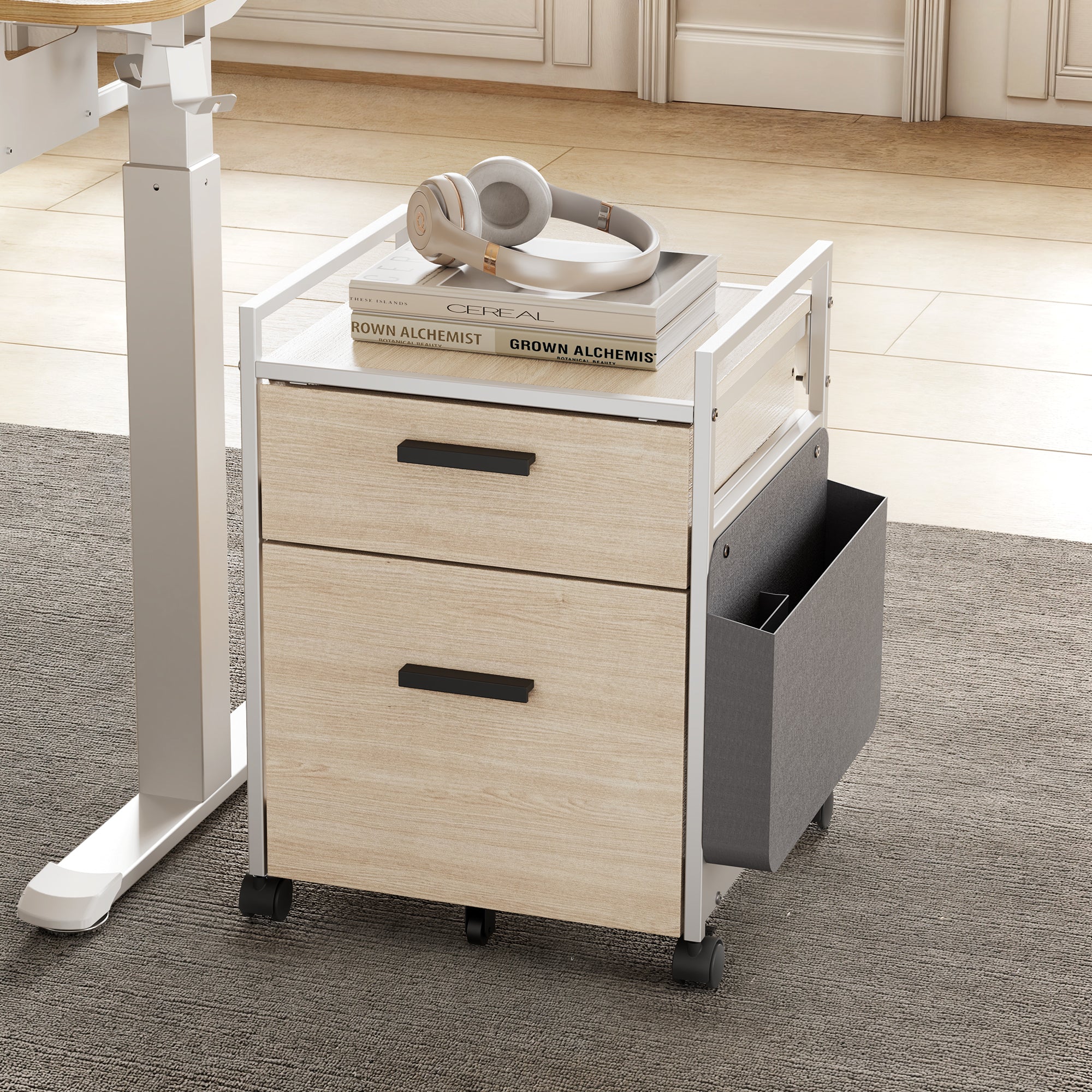 23" Rolling File Cabinet with Drawer