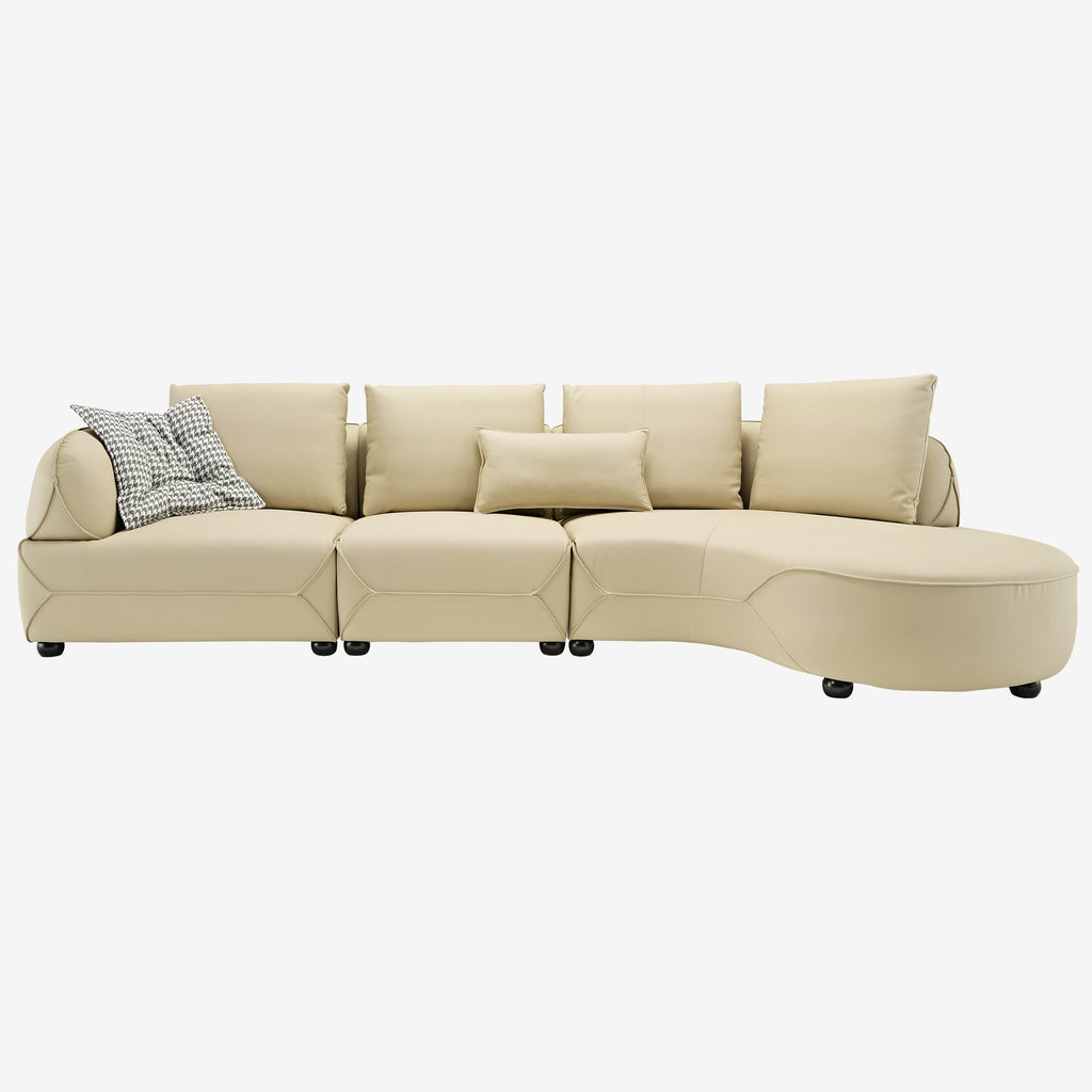 Leah, Curved Couch Sofa