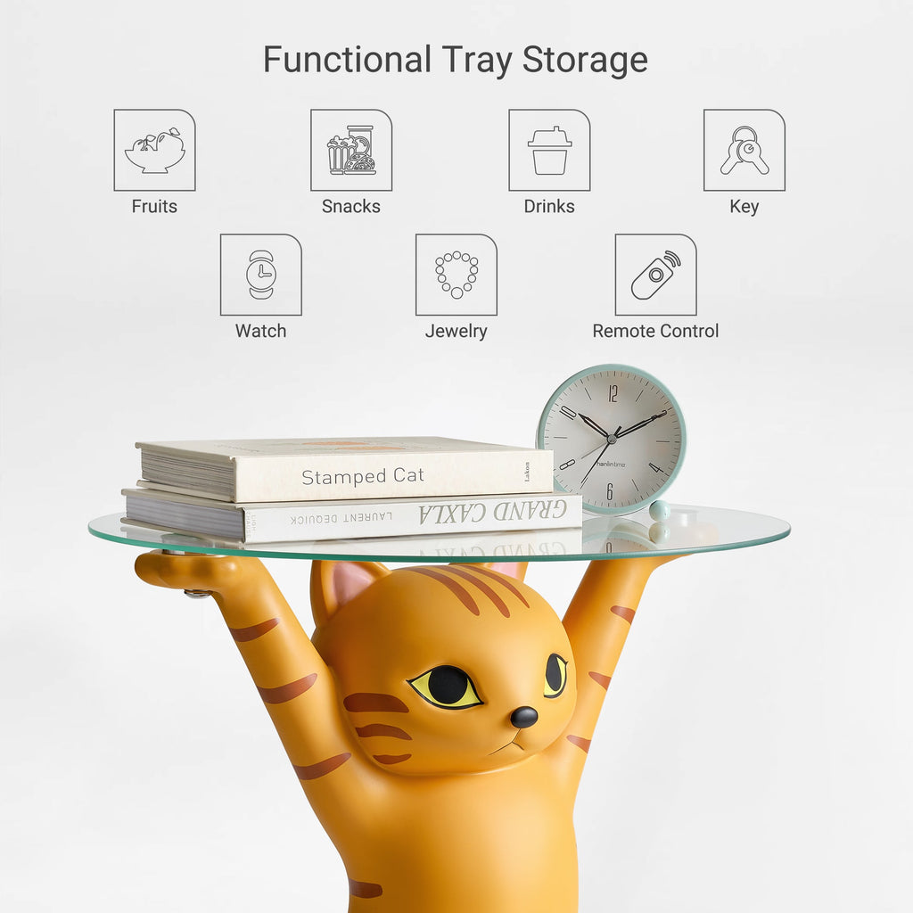 23" H, Enchanting Cat Side Table