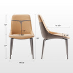 Couture, Upholstered Dining Side Chairs Set of 2, Turmeric and Gray