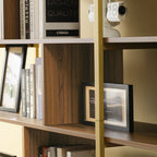Napa Wood Bookcase Cabinet, Bottom Storage, Adjustable Book Shelves