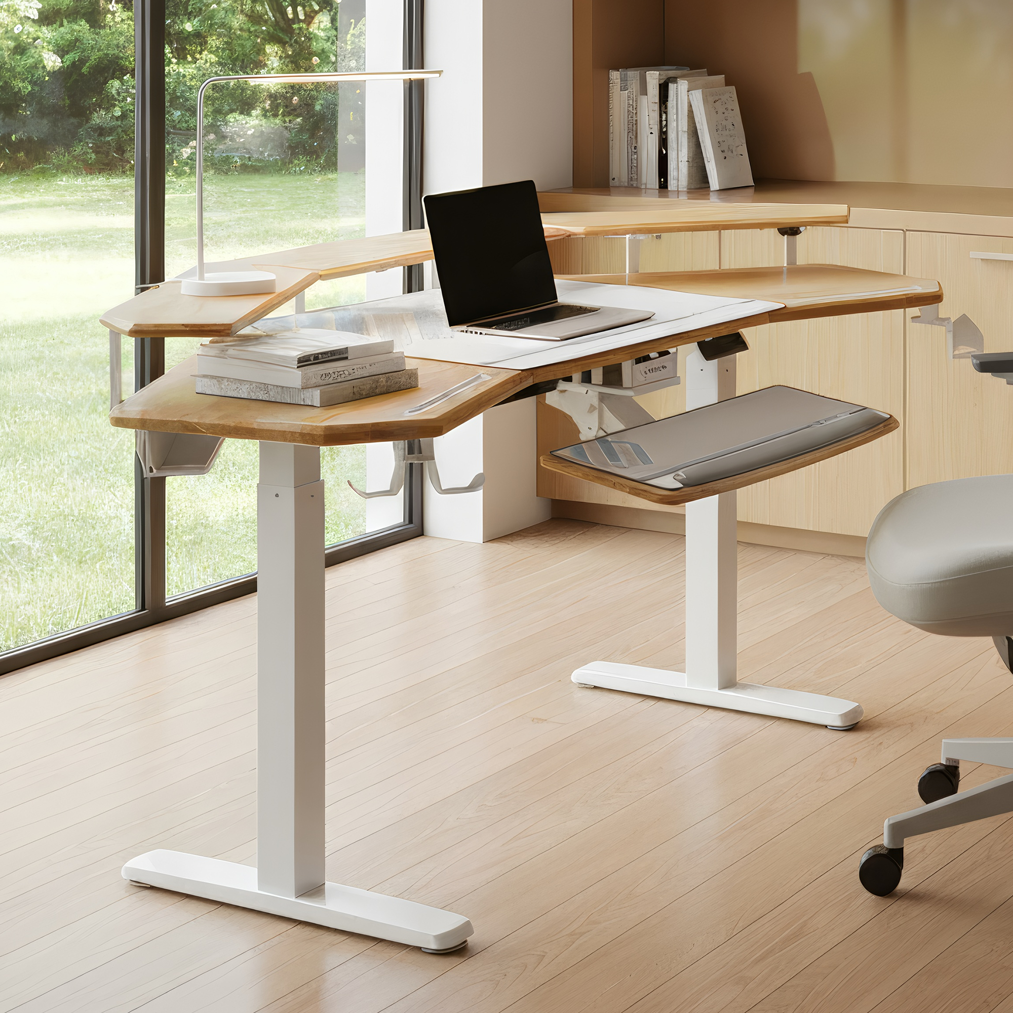 Aero Pro Wing-Shaped Standing Desk (72"x23")