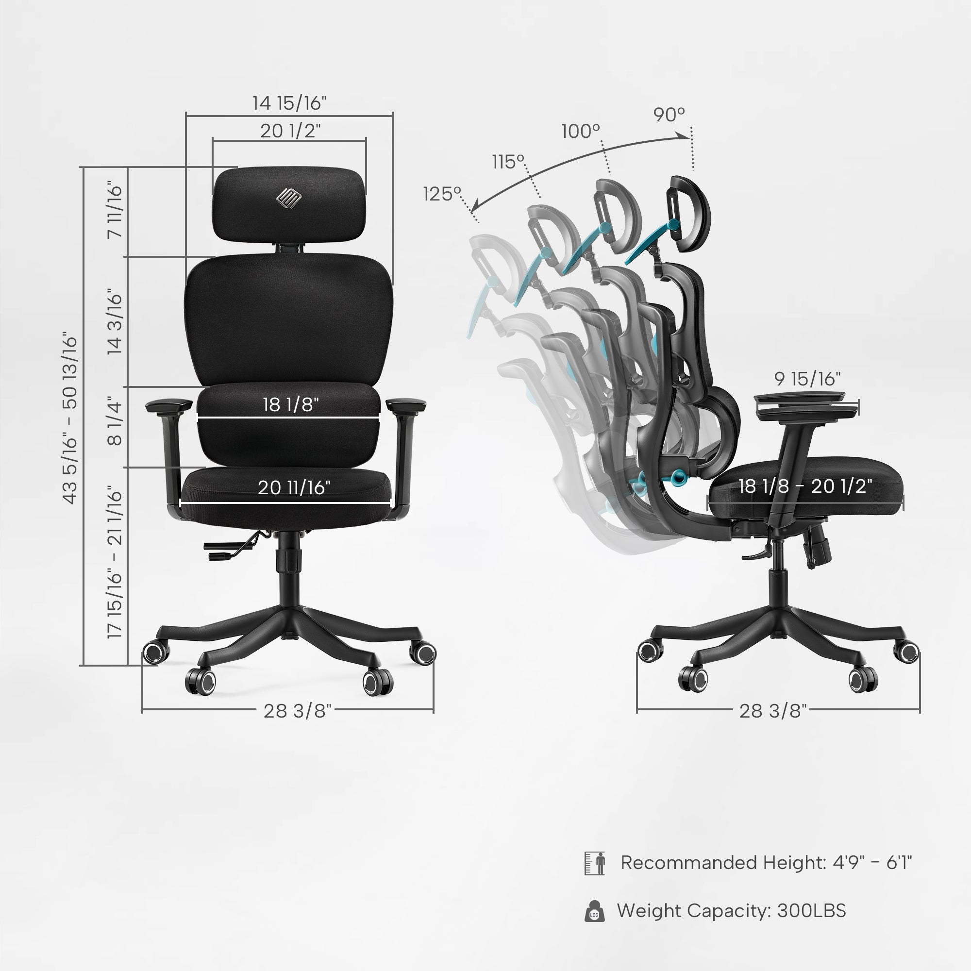 Axion, Ergonomic Hybrid Chair