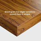 47" Square Solid-Wood Coffee Table with Sunken Small Desktop