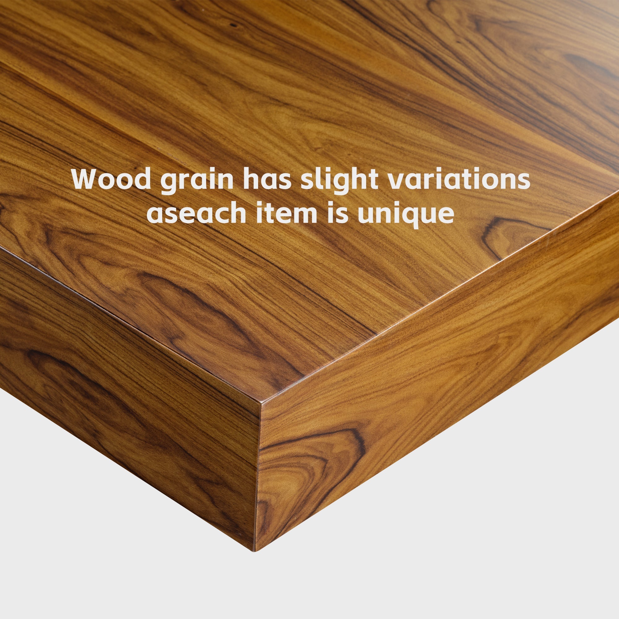 47" Square Solid-Wood Coffee Table with Sunken Small Desktop