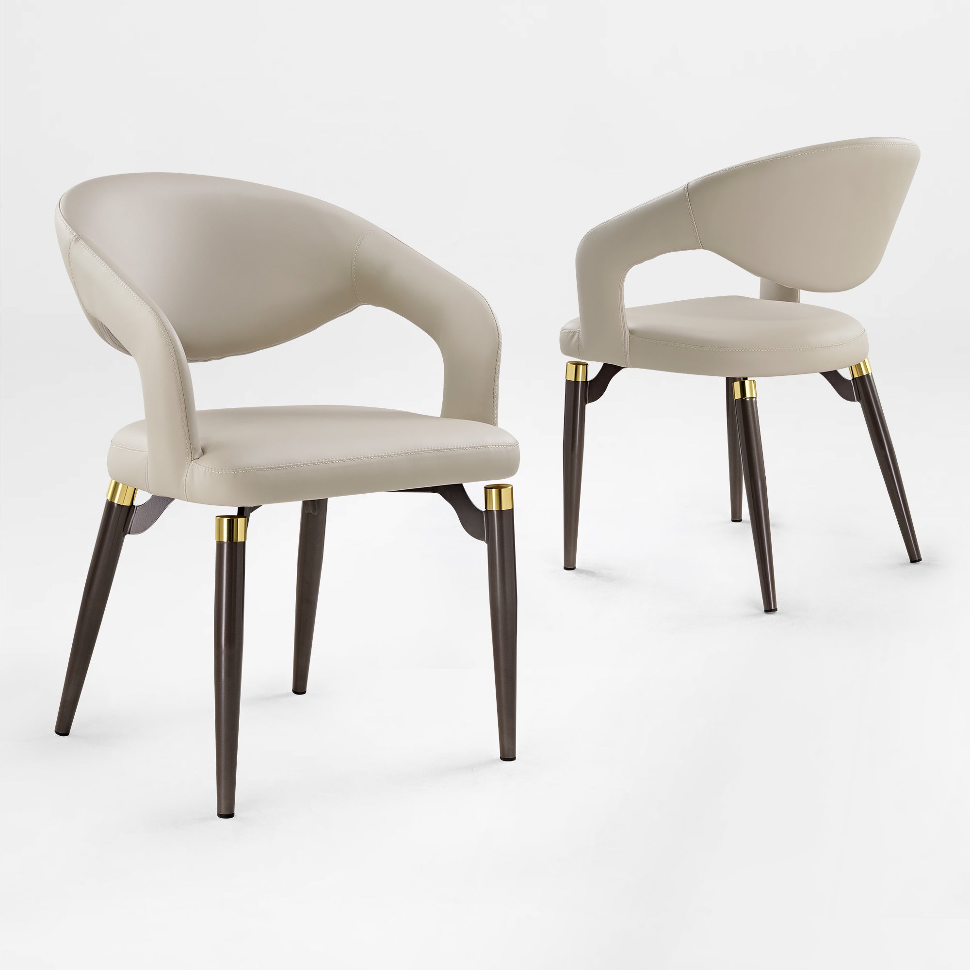 Chantilly Leather Dining Chairs, Set of 2