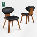 Belmar Leather Dining End Chairs, Set of 2