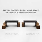 Zen Pro Series, 87"/72" Executive Standing Desk with Cabinets Set