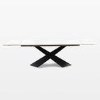 Evelyn, 70"- 102" Extendable Dining Table with Slate, White