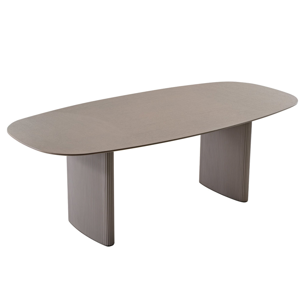 Stella, 86.06" Oval Dining Table, Gray