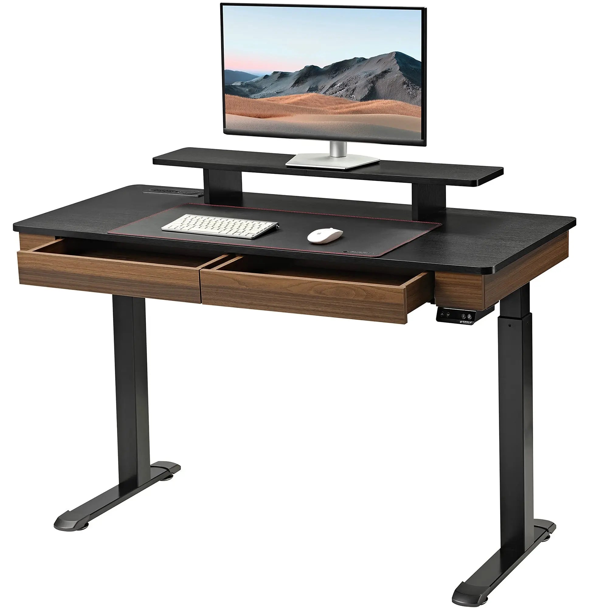Standing Desk with Drawers, Wood Finish (47" /55")