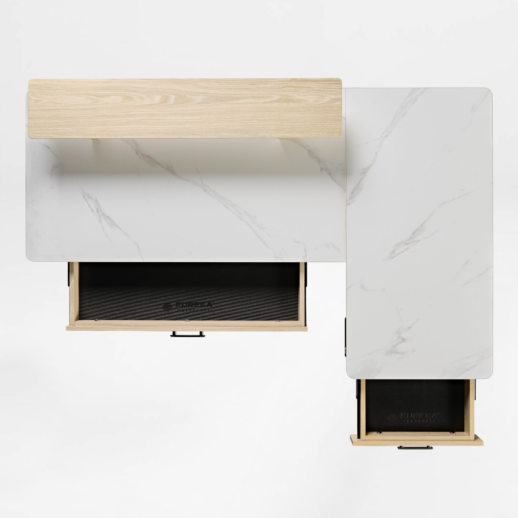 Ark Pro L-Shaped Standing Desk (sintered Stone, 63"x23")