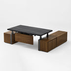 Zen Pro Series, 87"/72" Executive Standing Desk with Cabinets Set