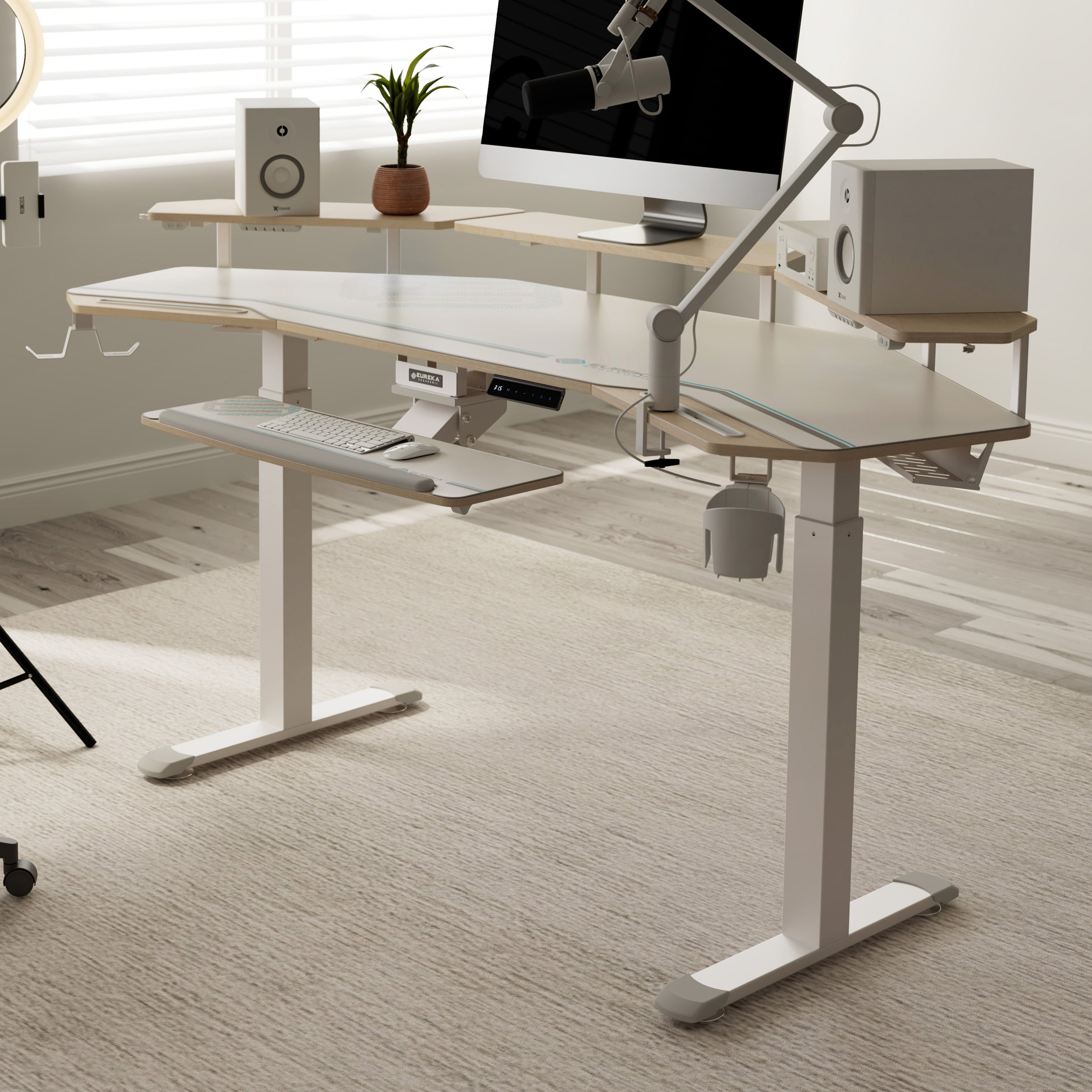 Aero Pro Wing-Shaped Standing Desk (72"x23")