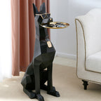 29" H, Big Doberman Dog Side Table