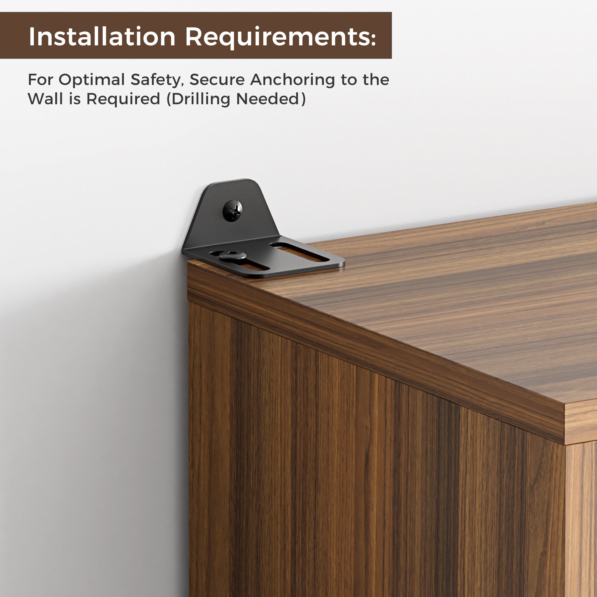 77" Display Bookshelf with Glass Door and Storage Cabinets, Walnut