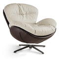 Alexia, Comfy Soft Swivel Lounge Chair, Gray