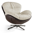 Alexia, Comfy Soft Swivel Lounge Chair, Gray
