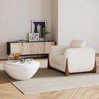 Rowan, Upholstered Accent Chair, Off White