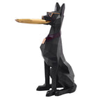 29" H, Big Doberman Dog Side Table
