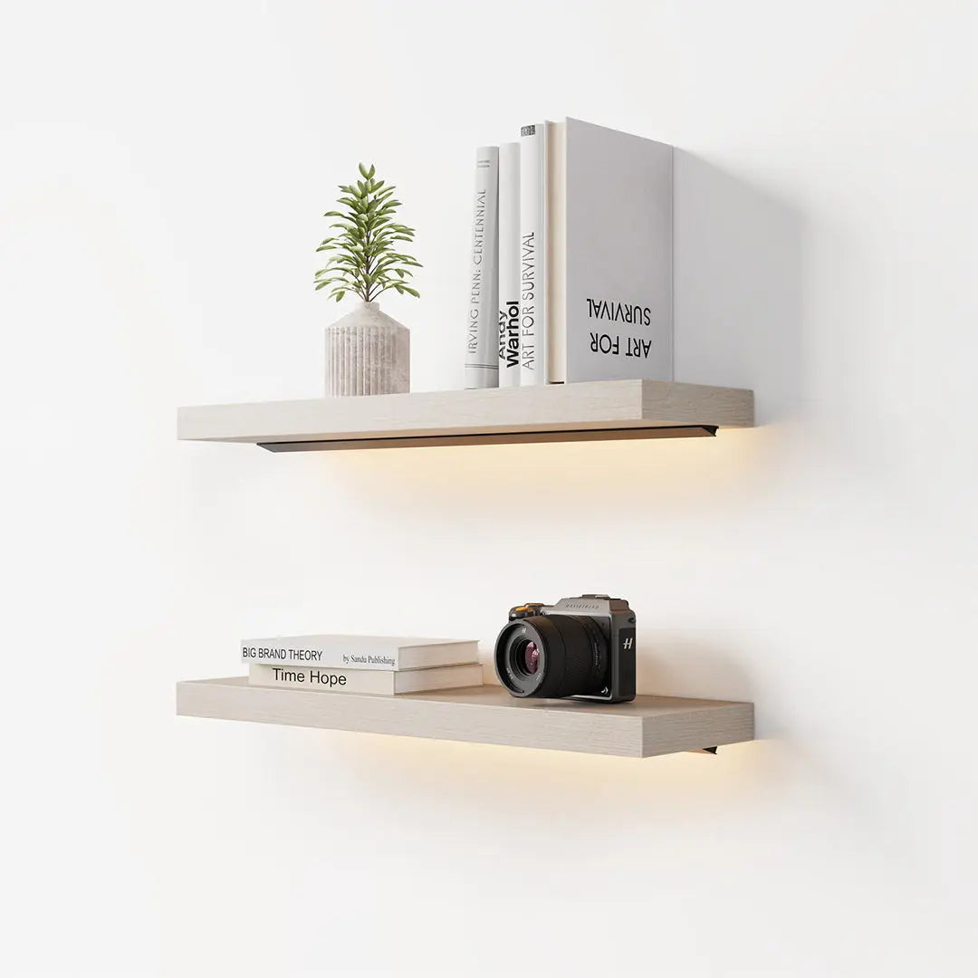 Floating Wall Shelf with Lighting, 1 Piece