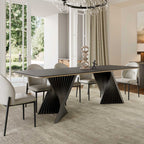 Oasis, 105.5" Dining Table with Sintered Stone, Black
