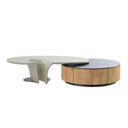 36" Round and Special-Shaped Coffee Table with Side Table Set