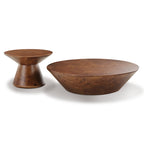 43" Brown Round Coffee Table Set of 2