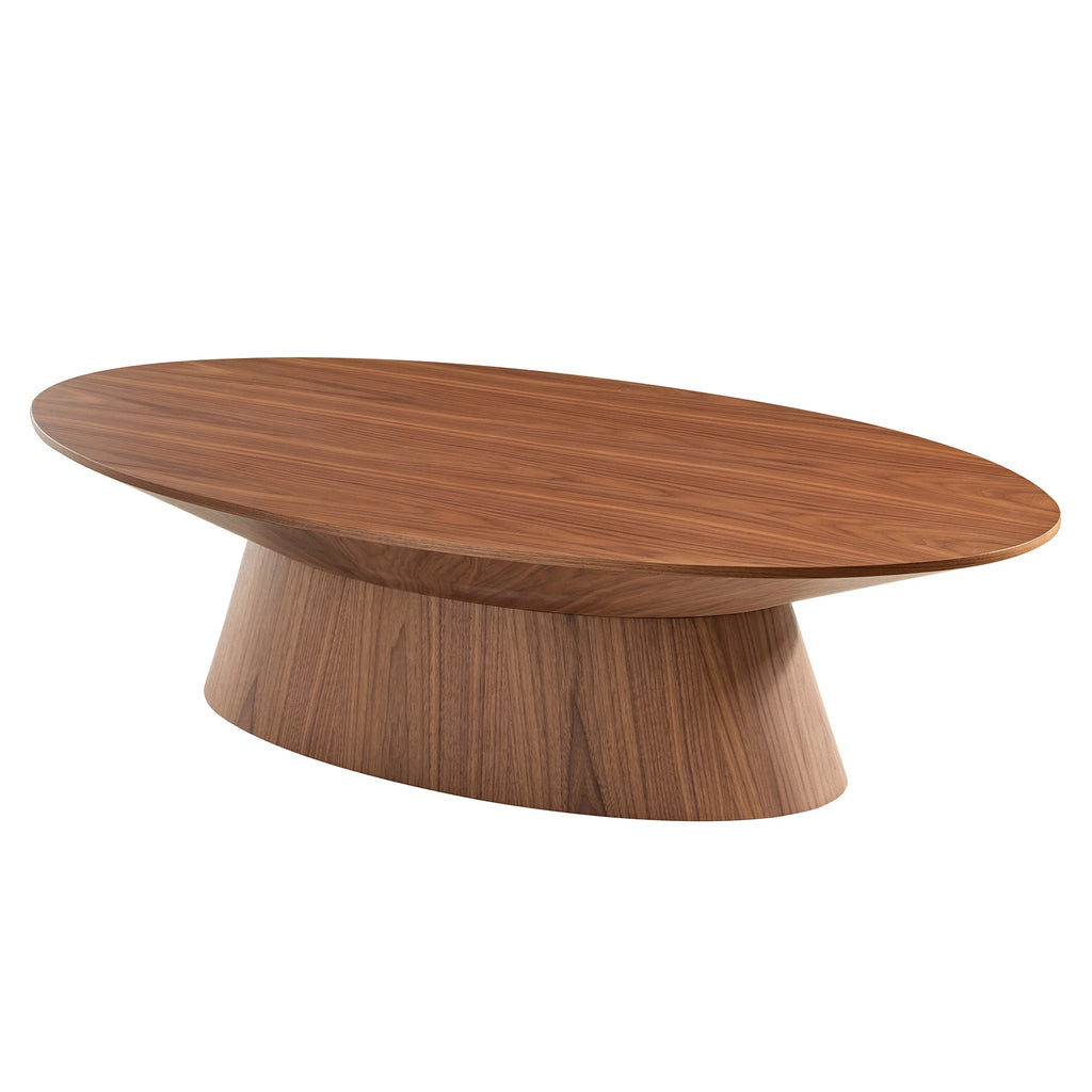 51 Walnut Oval Coffee Table