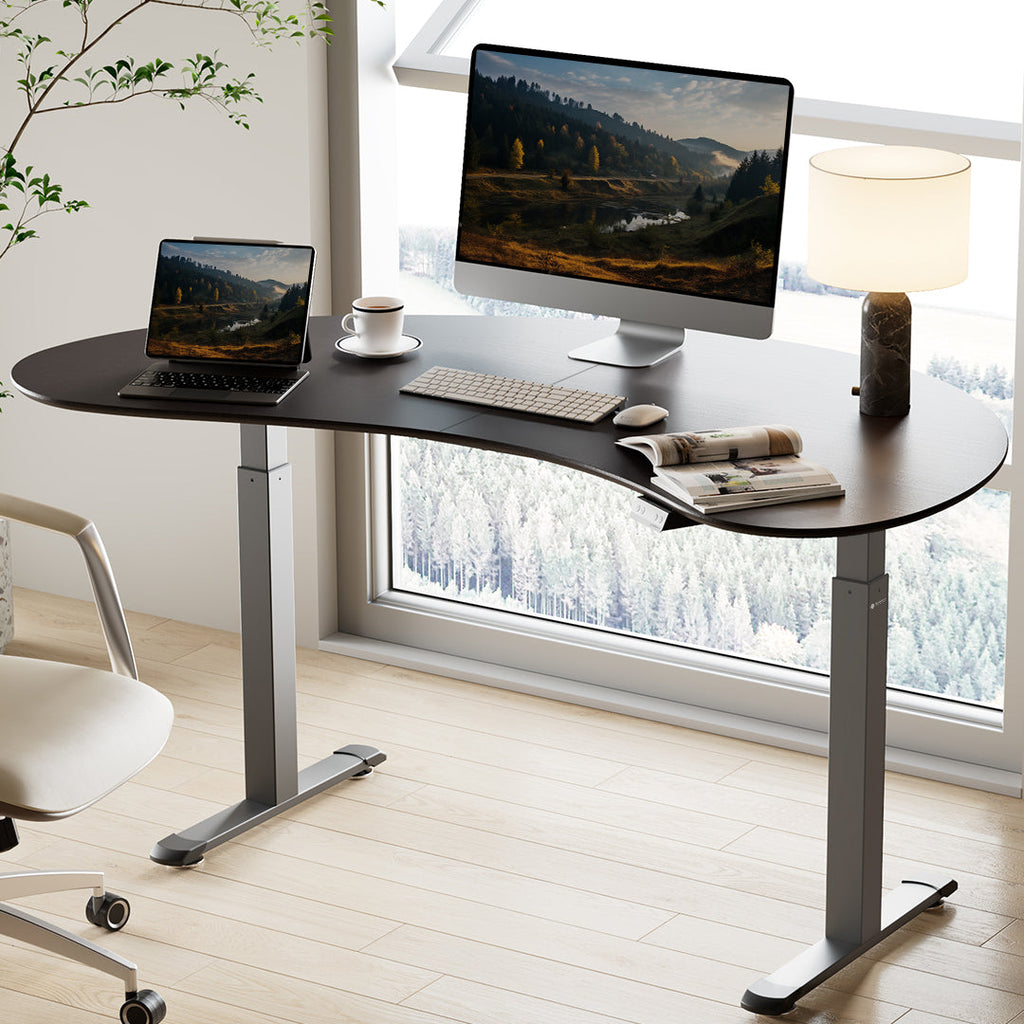 Cashew Shape Standing Desk (70"x39")