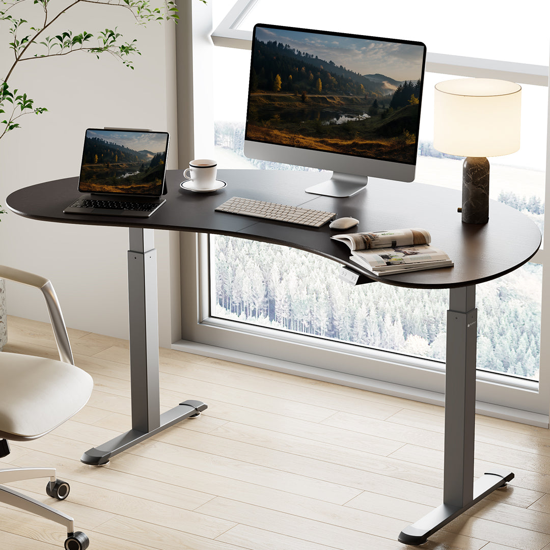 Cashew Shape Standing Desk (70"x39")