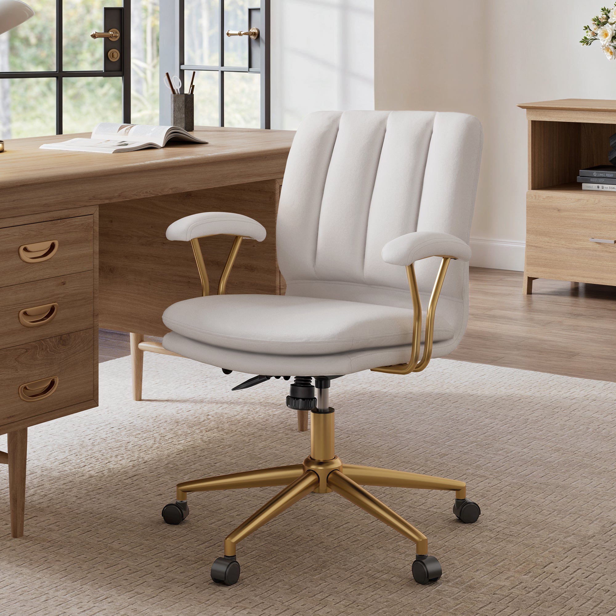 Adena Velvet Office Chair