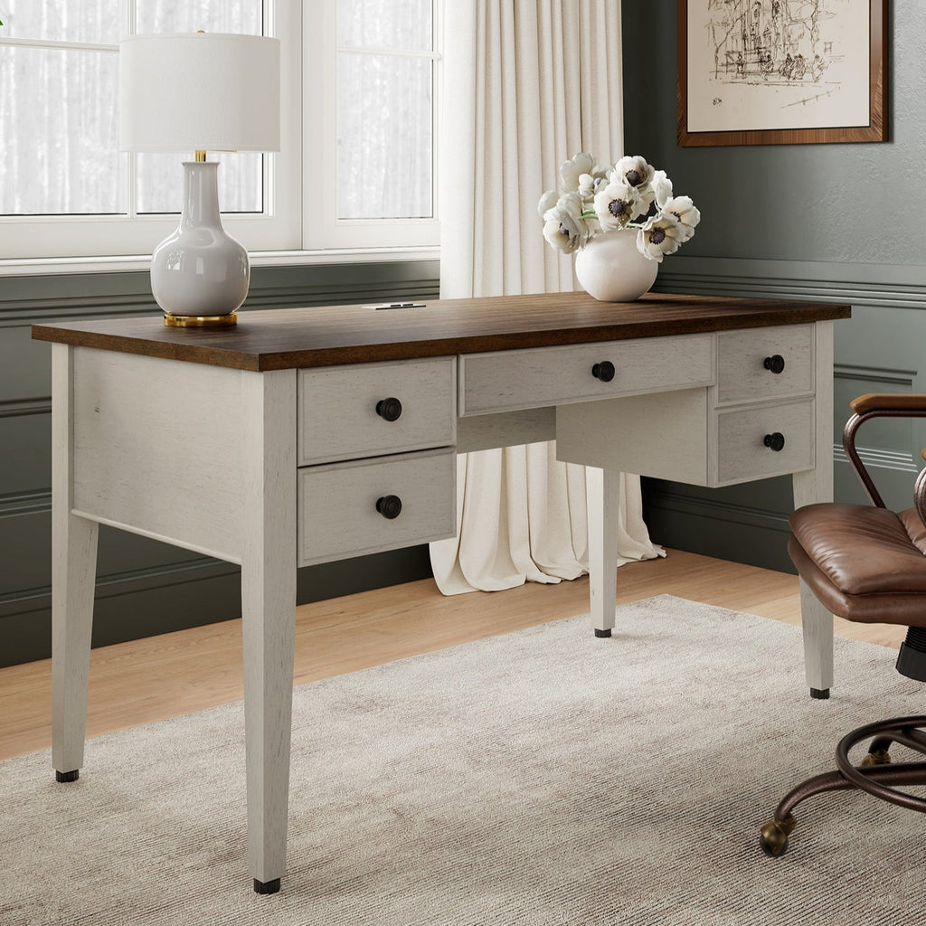 Farmhouse Office Desk with Drawers