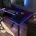 GTG - L60, L-Shaped Glass LED Gaming Desk (60"x40")