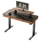 Faux Saddle Leather Adjustable Standing Desk (55"x23")