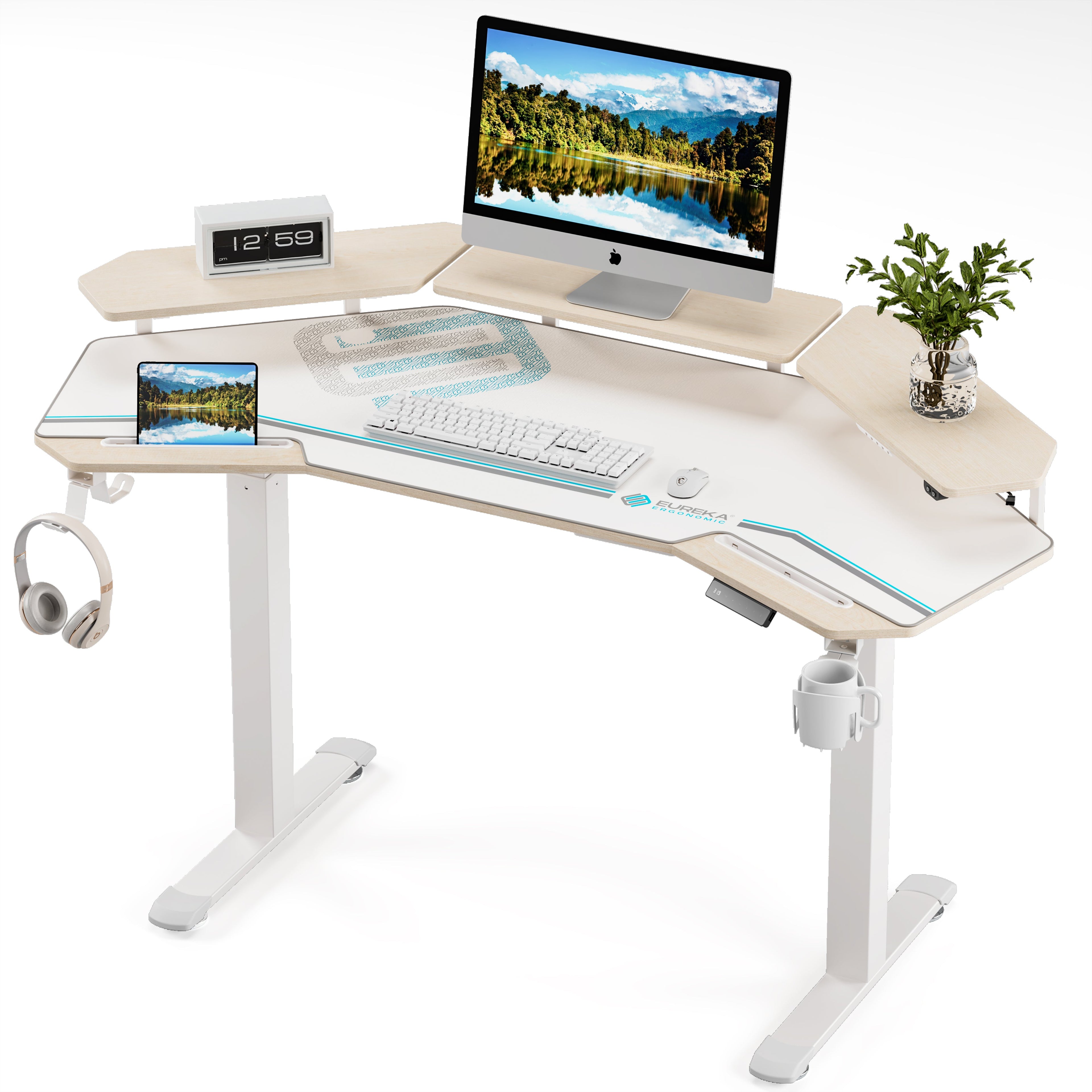 Aero Pro Wing Shaped Standing Desk (63"x23")