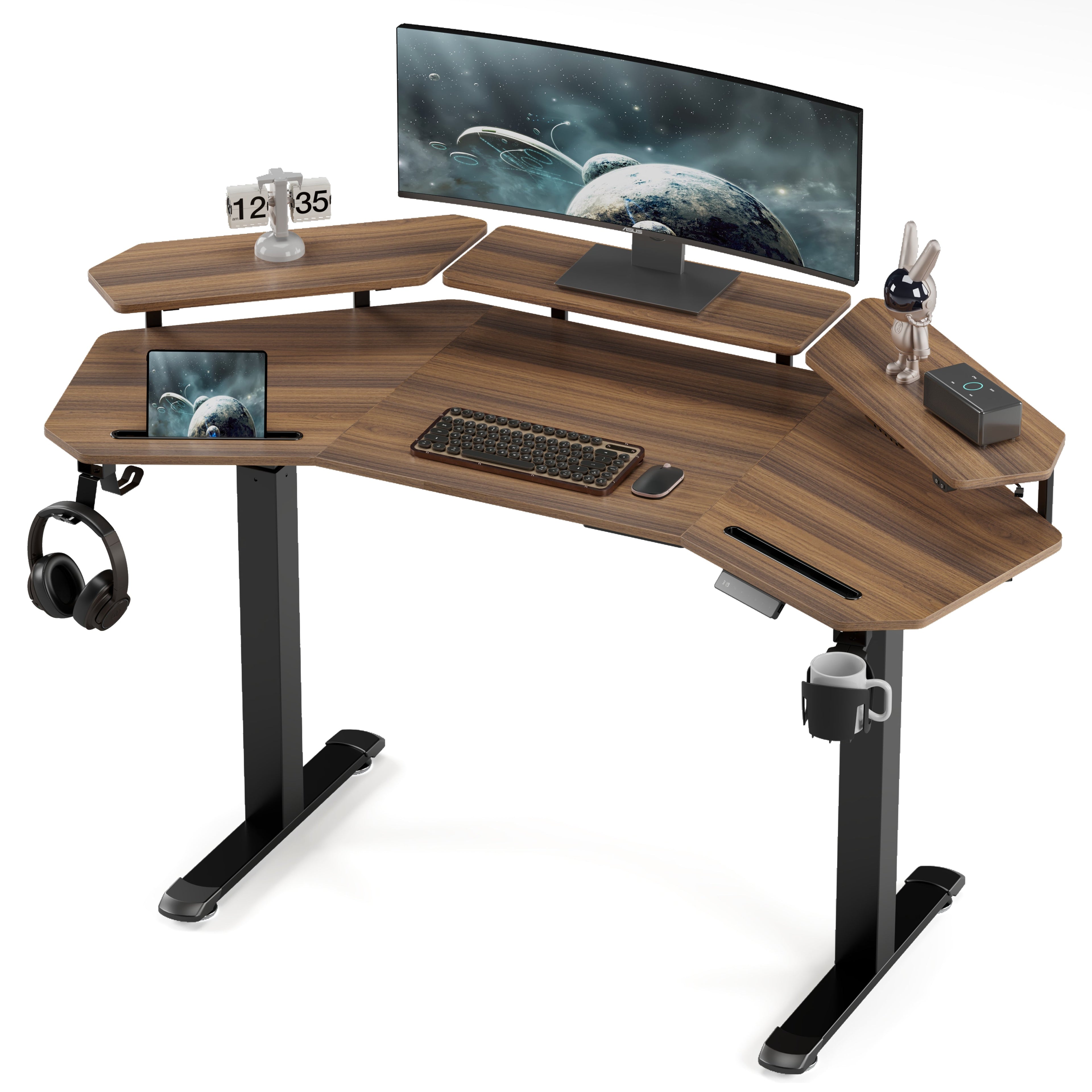 Aero Pro Wing Shaped Standing Desk (63"x23")